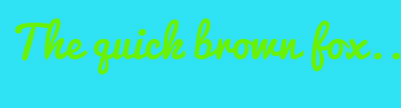 Image with Font Color 68F205 and Background Color 2FE3F4